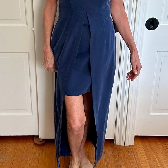 Midi/Mini combo dress, size 4 (38 EUR) from Paris, deep blue - Picture 2 of 4